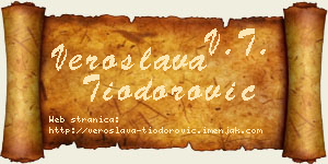 Veroslava Tiodorović vizit kartica